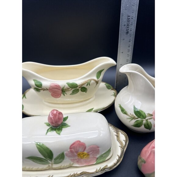 Vintage Franciscan Desert Rose Butter Gravy Cream Sugar S&P Set EUC Lot Pink - Picture 6 of 16
